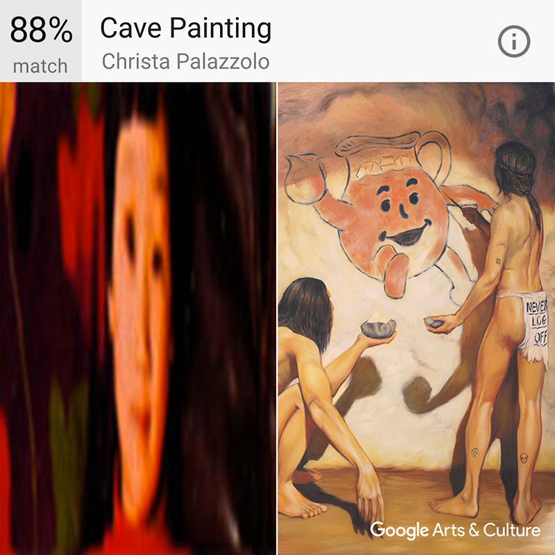 Haoyan of America Google Arts & Culture matched with Christa Palazzolo's Cave Painting